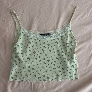 Brandy Melville laced floral tank